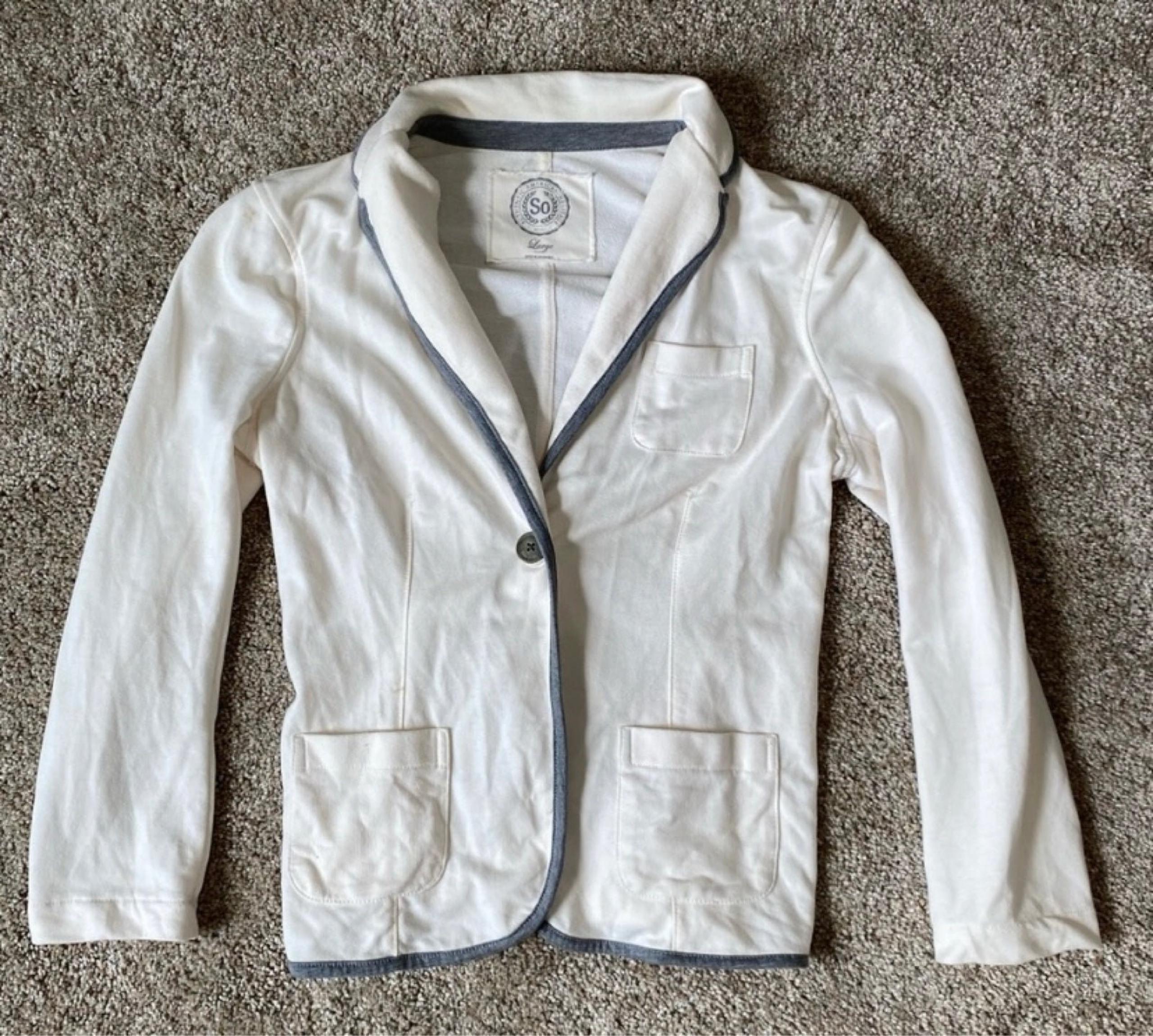 So One Button Blazer With Pockets
