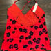 CAPULET REVOLVE BLACK/RED FLORAL CAMI XS