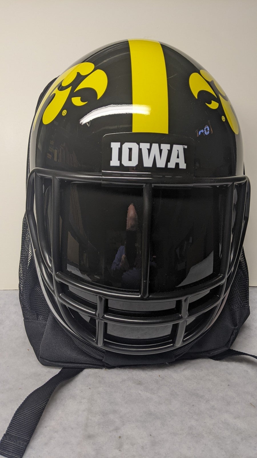 Univ. of Iowa (Hawkeyes) Football Helmet Backpack NCAA 3D replica