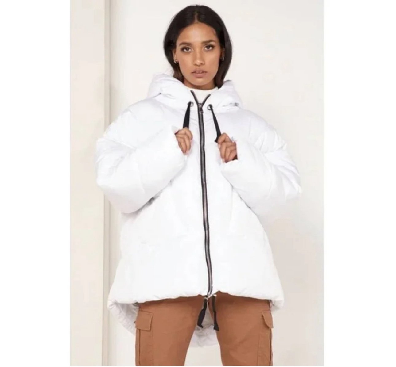 Free People Hailey White puffer jacket