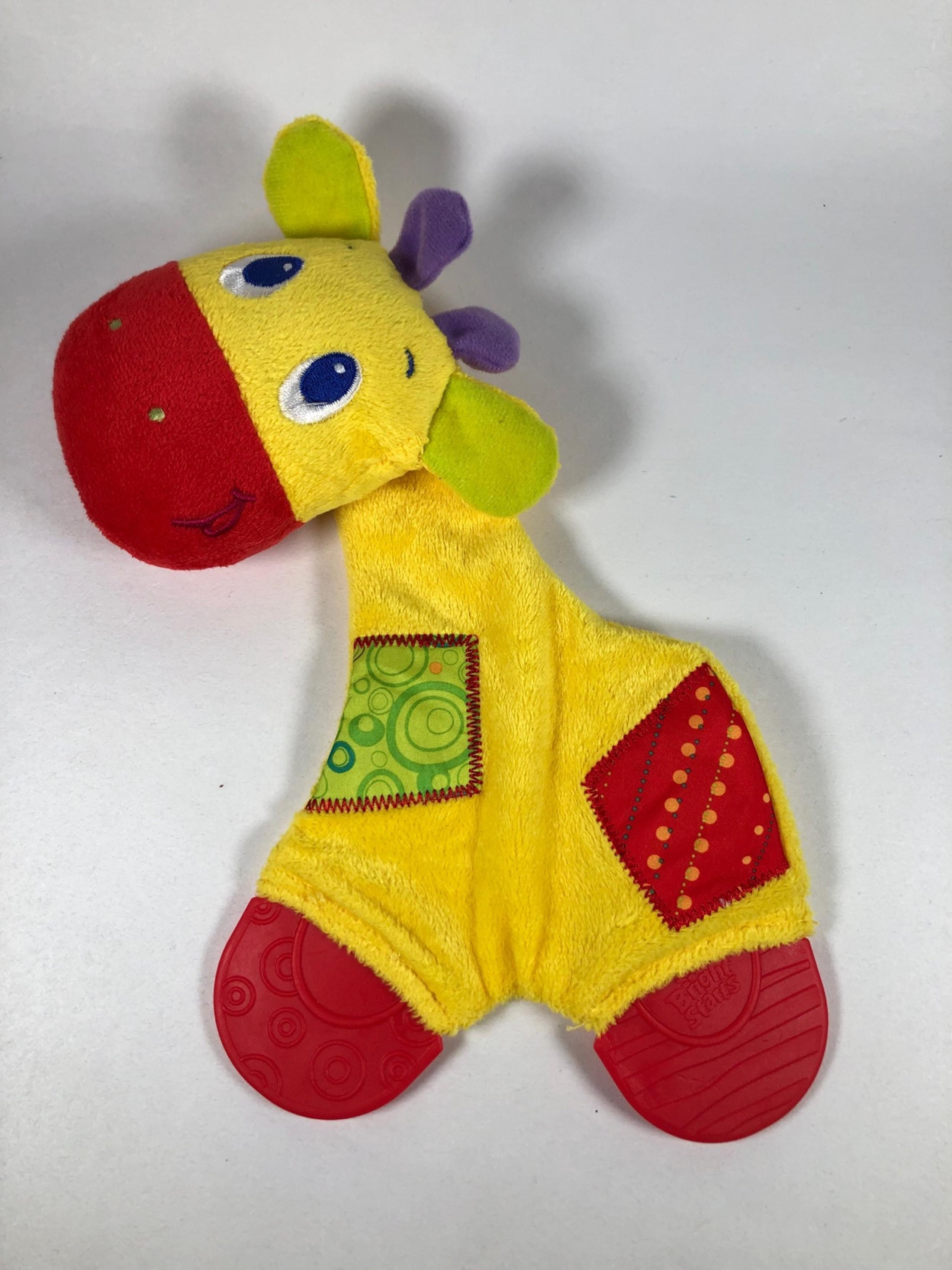 Bright Starts Kids II Plush Giraffe Baby Toy Lovey Teether Crinkle 10”
