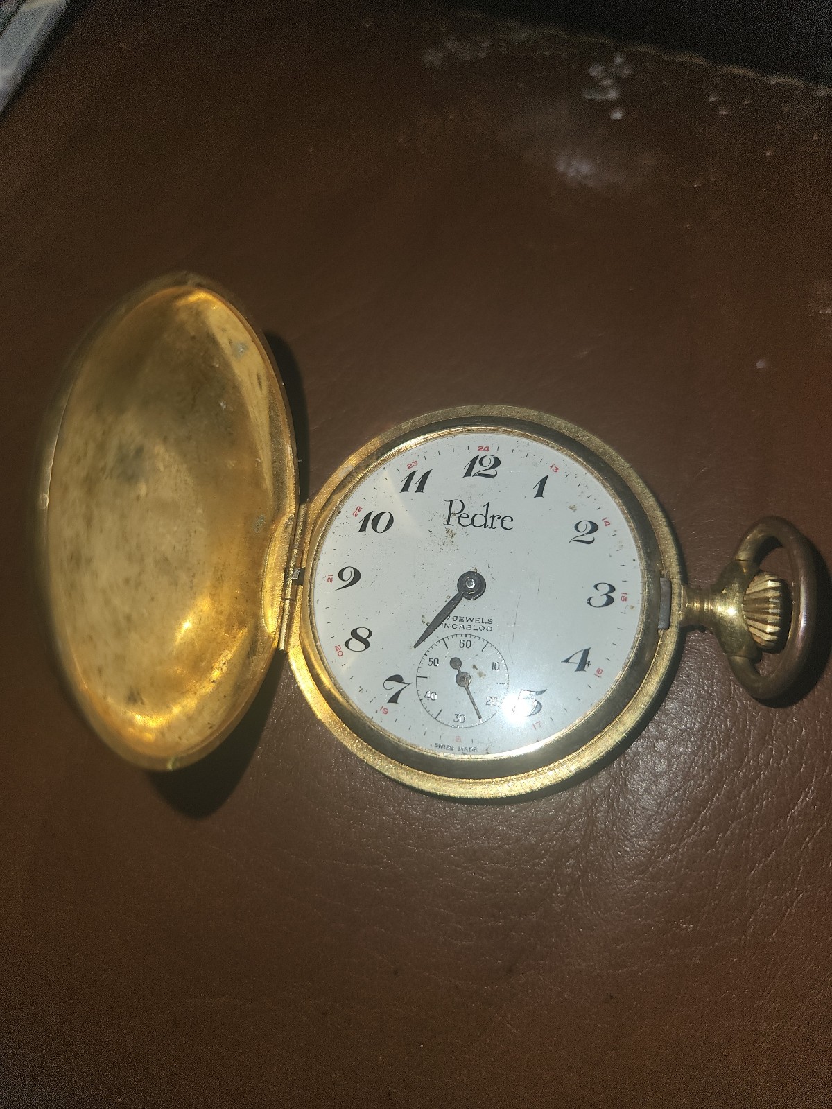 Antique Pedre 17 jewels pocket watch