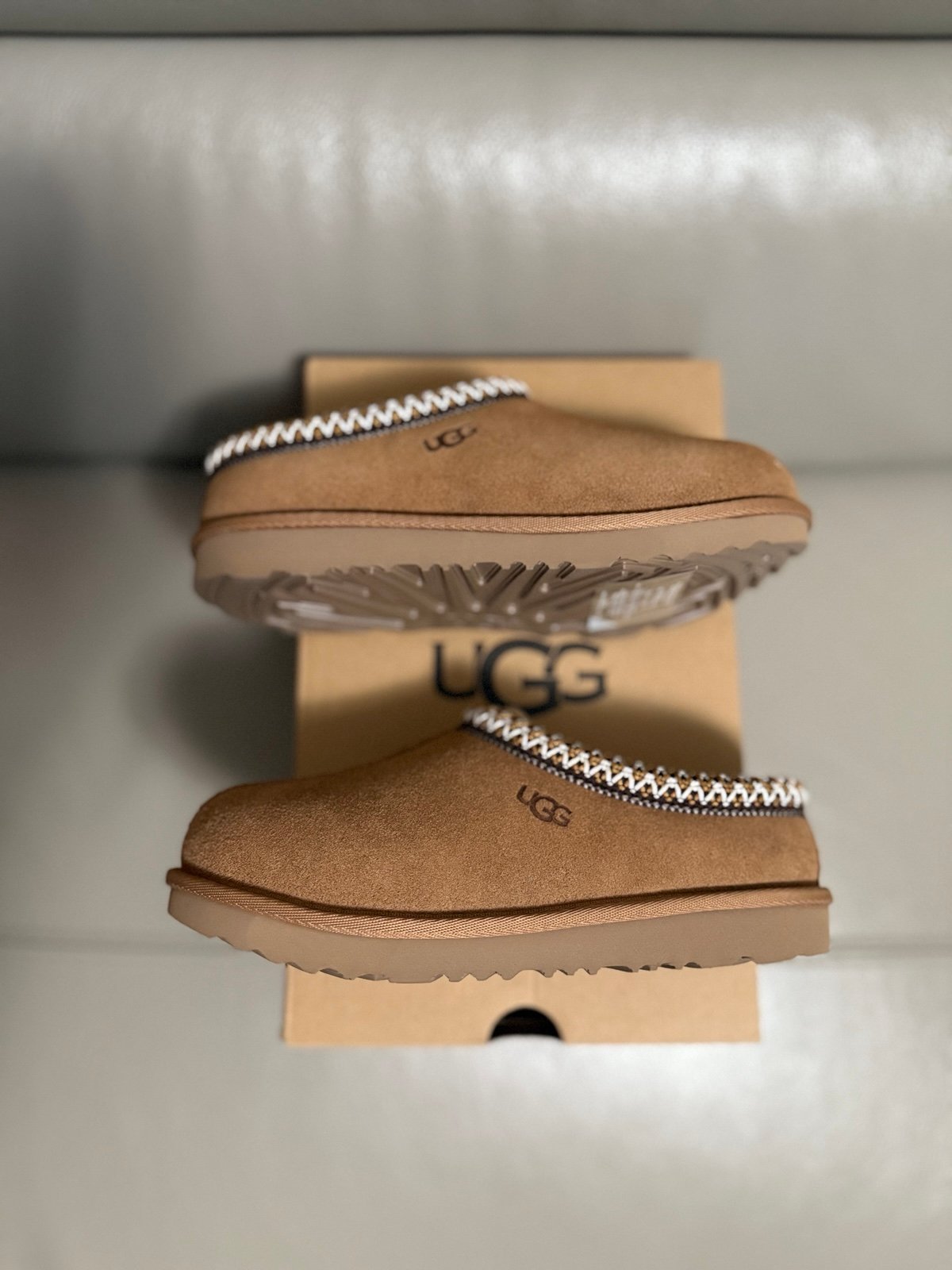 Size 3 kids UGG Tasman chestnut slipper