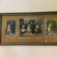 Antique 1920s Wedding Photos Framed