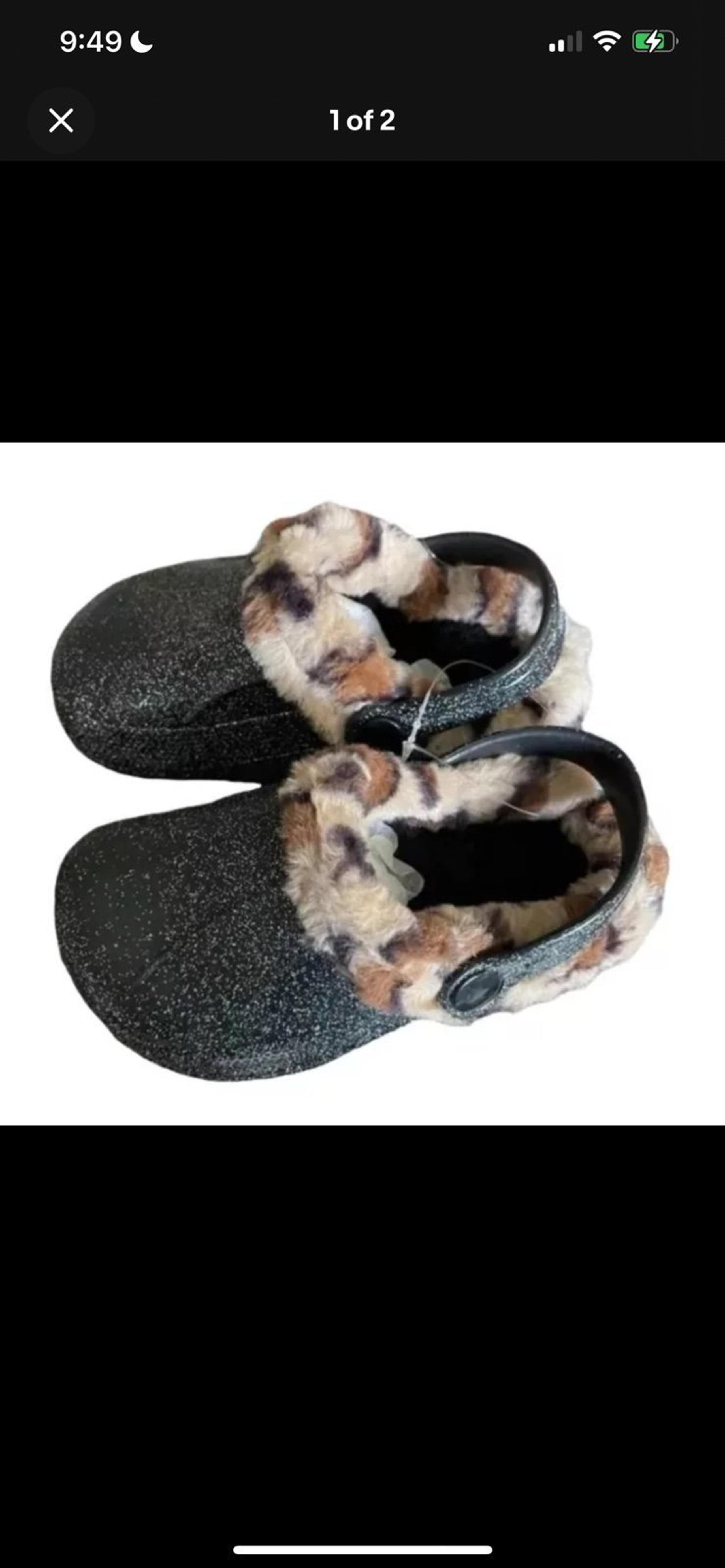 ZOOGS Toddler Girls Ombre Clogs - Sherpa Lined size 8, Leopard, New, NWT