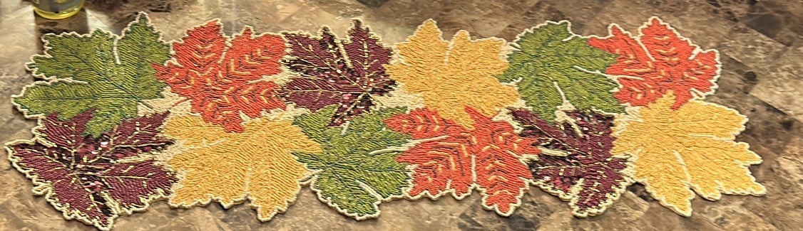 fall beaded table runner