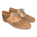 Vtg 80s Florsheim Men's 9.5 C Tan/Brown Suede/Smooth Saddle Shoes Red Soles