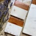 NEW Square Marble & Wood Tray + 2Pc Coaster Set
