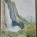 Yosemite waterfall. Painting by me