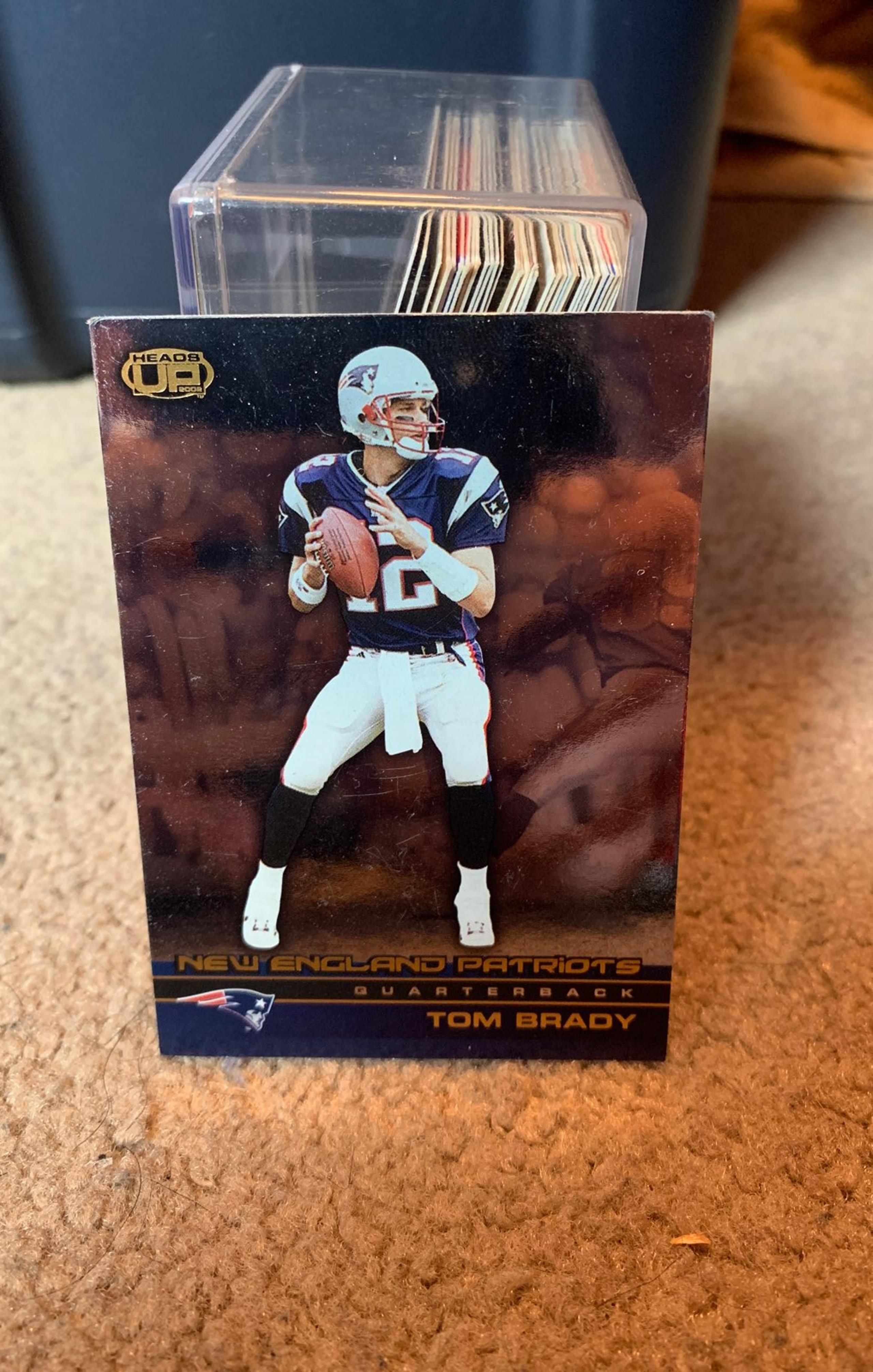 Tom Brady 2002 card chrome background