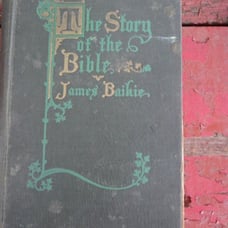 Vintage Antique book story of the Bible
