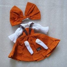 Blythe Clothes Set Blythe Doll Outfit Blythe Orange Dress Socks Hair Bow