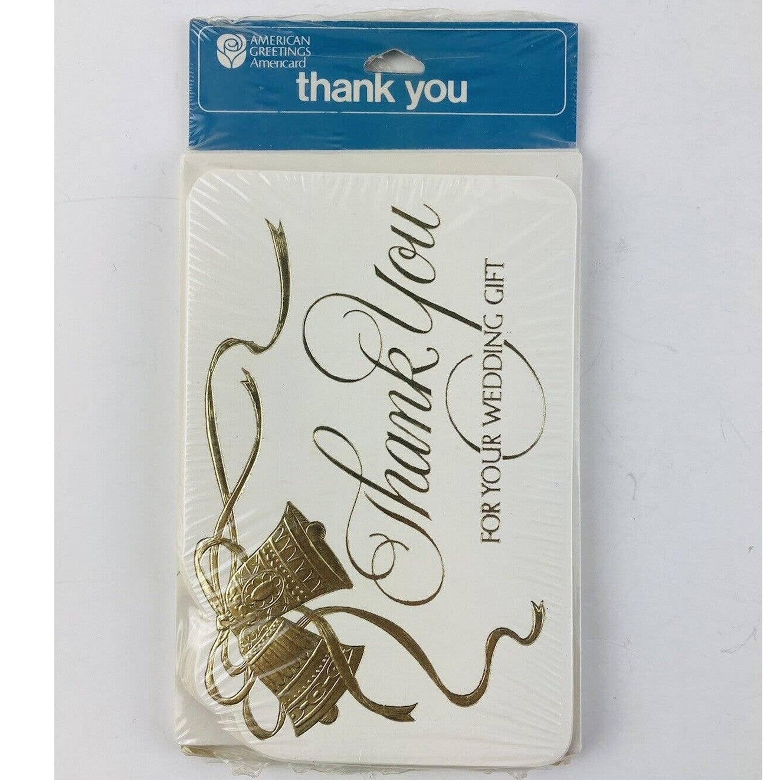 Vintage American Greetings Thank You Cards Wedding 10 pack Set w/ envelopes Bell