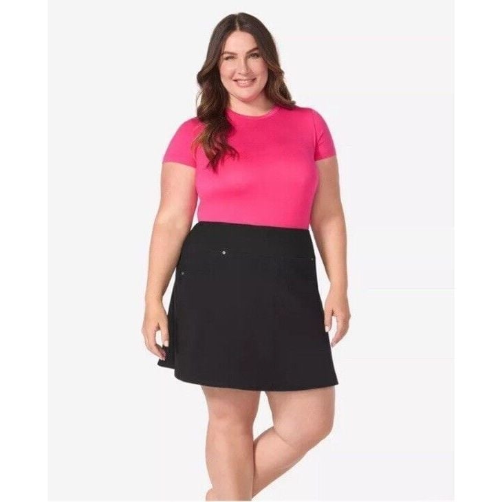 Ruby Ribbon Jean Skort-color Black- Size L New Without Tags