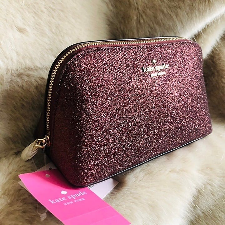 Kate Spade Glitter Cosmetic Bag