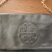 Tory Burch Black Leather Bombe Clutch with Removable Gold Chain Strap