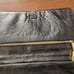 Tory Burch Black Leather Bombe Clutch with Removable Gold Chain Strap
