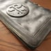 Tory Burch Black Leather Bombe Clutch with Removable Gold Chain Strap