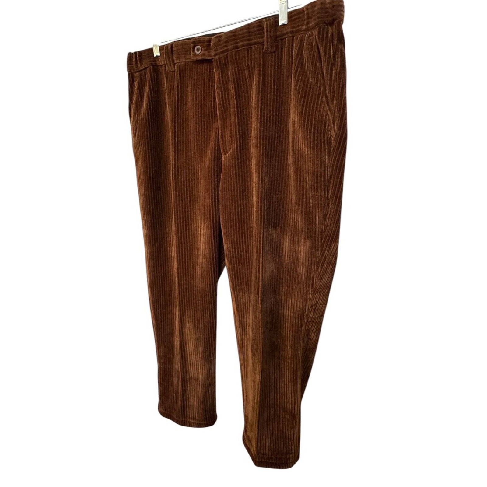 Stacy Adams Saddle Brown Corduroy Pants Men’s 40 X 32 Lifestyle Night Out Career