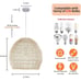 Hand-woven 14” Rattan Hanging Pendant Light Lighting