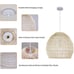 Hand-woven 14” Rattan Hanging Pendant Light Lighting