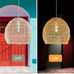 Hand-woven 14” Rattan Hanging Pendant Light Lighting