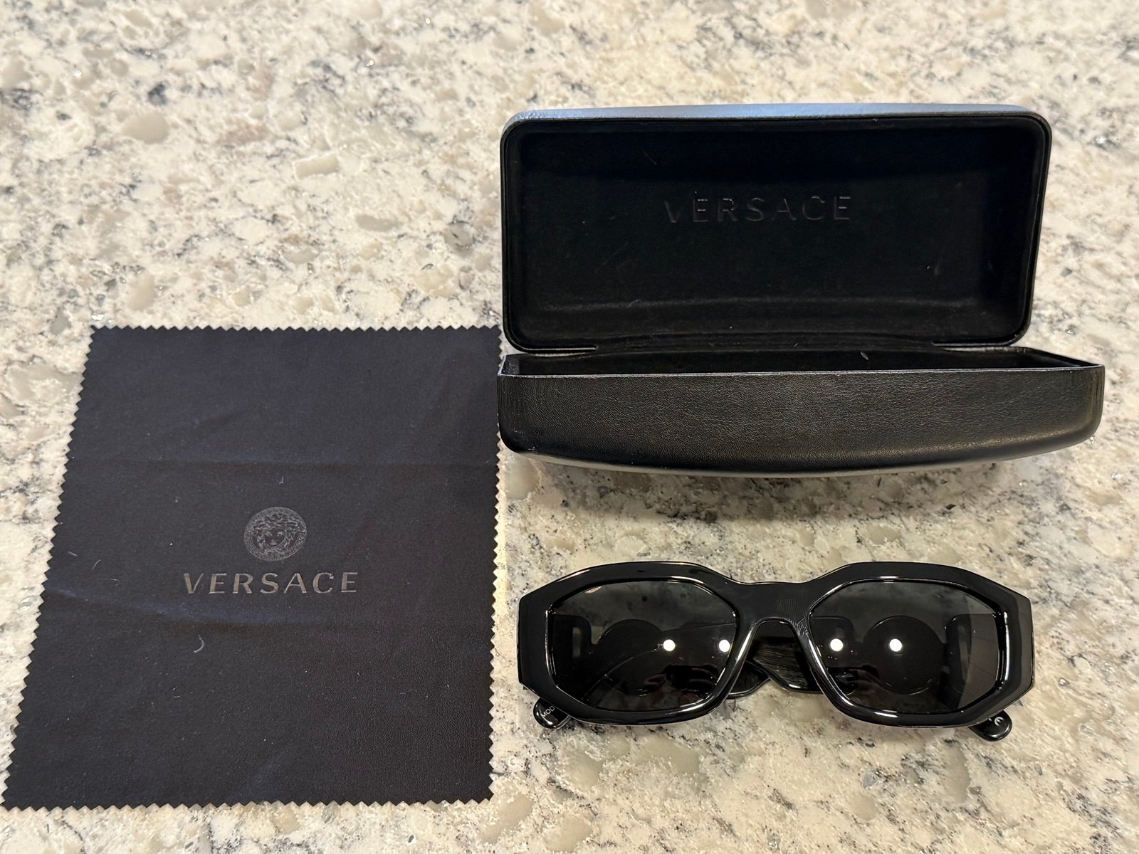 Versace Biggie Medusa Black Sunglasses