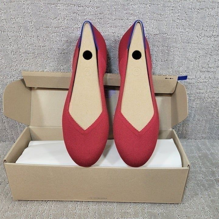 Rothy’s The Flats Women's Size 10.5 Scooter Red Slip On Ballet Shoes