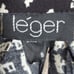 Vintage 80's Leger Black and White Patterned Midi Skirt