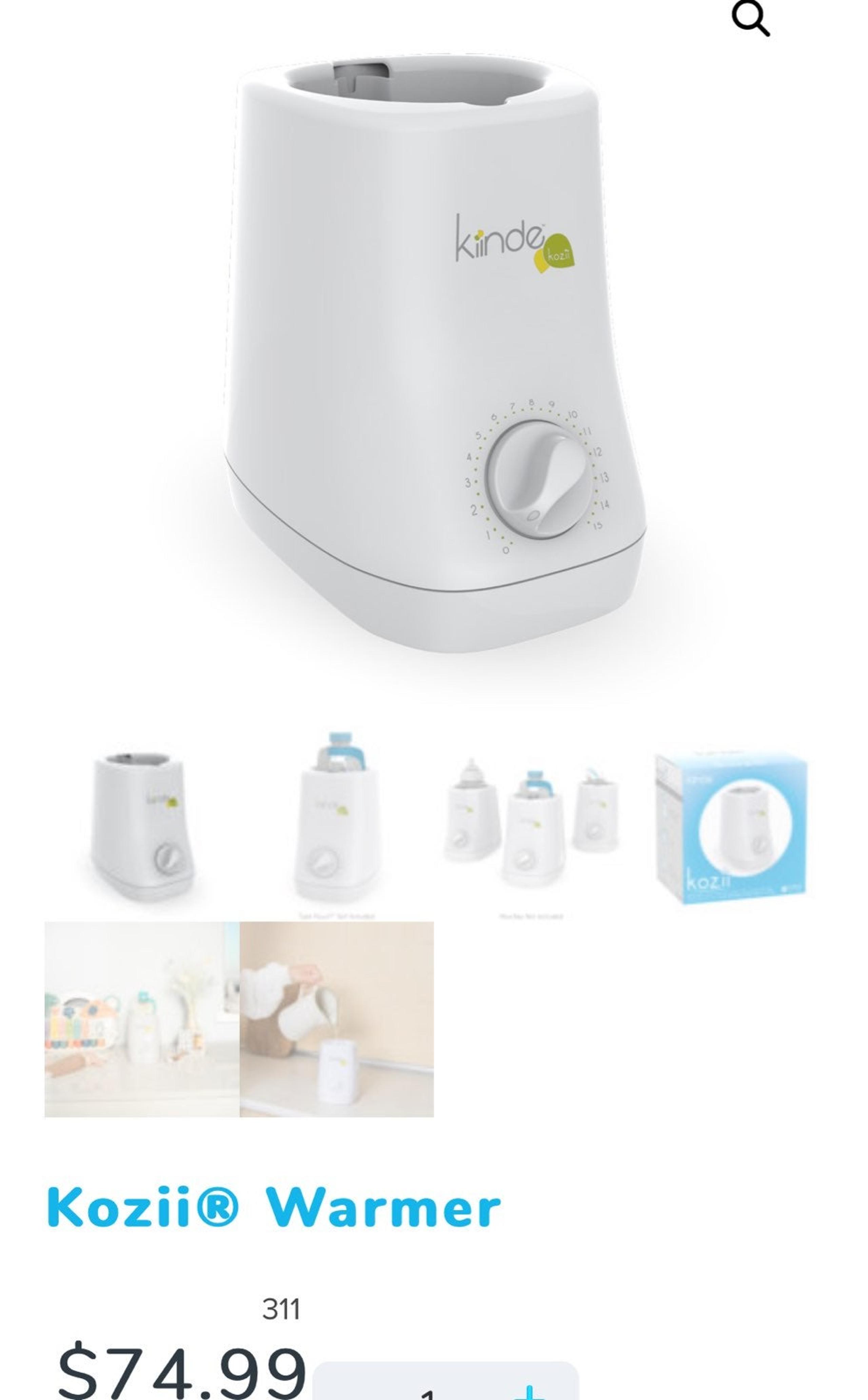 Kiinde Kozi breast milk warmer w/ 23 accesories