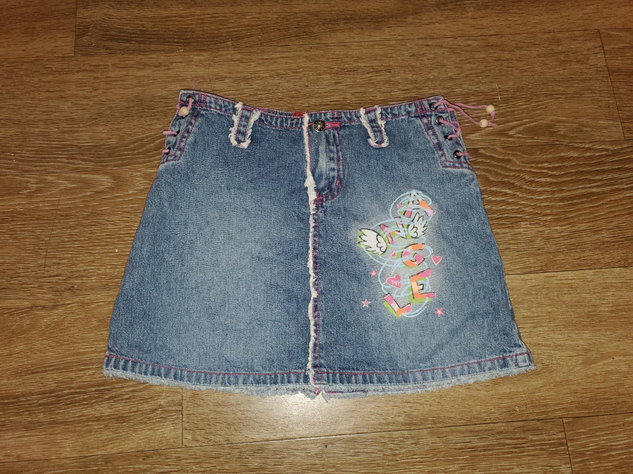 Vintage Y2k/2000's Zana Di Denim Jean Lace Up Mini Skirt
