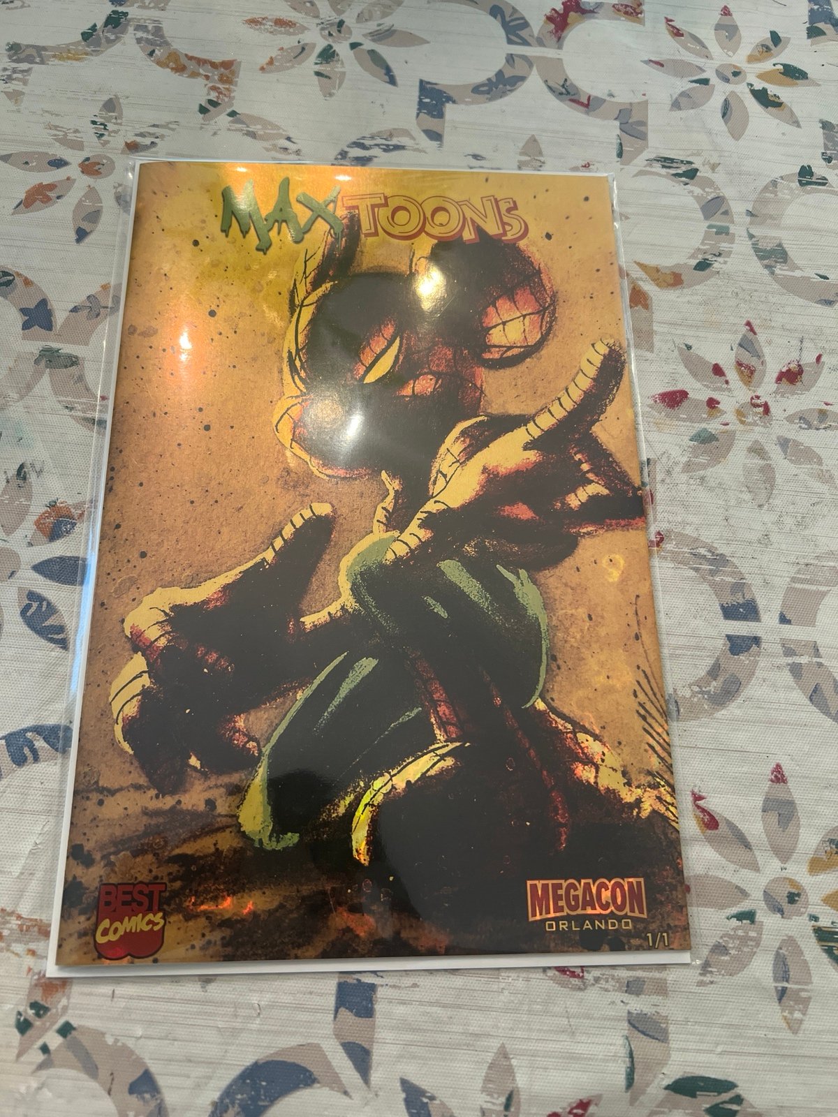 Max toons Mickey Mouse as spider man