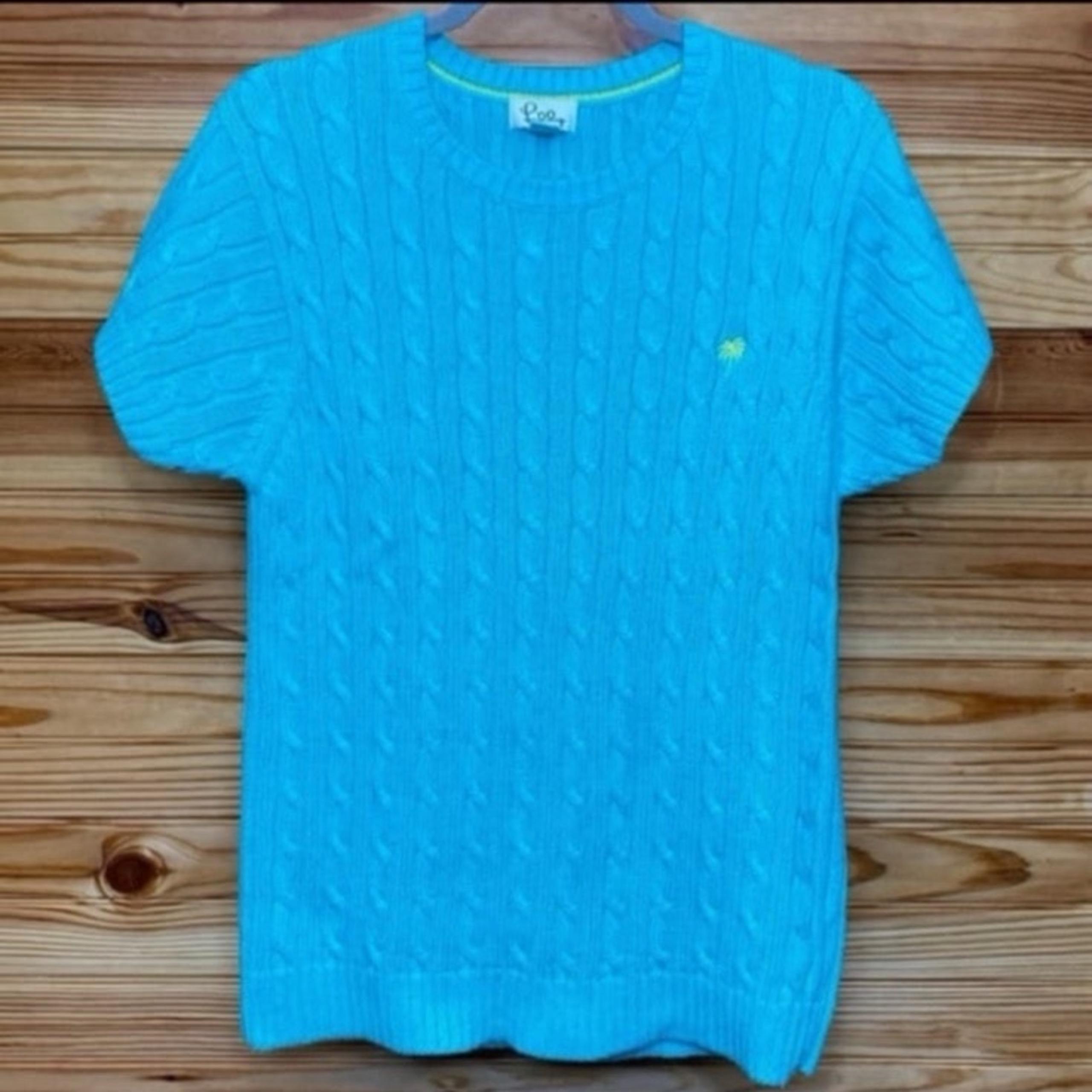 Lilly Pulitzer vintage short sleeve sweater shirt LARGE nwot