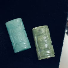 Natural stone barrel beads