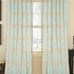 100% Linen Embroidered Drape (50 W x 108 L) Charlotte Blue