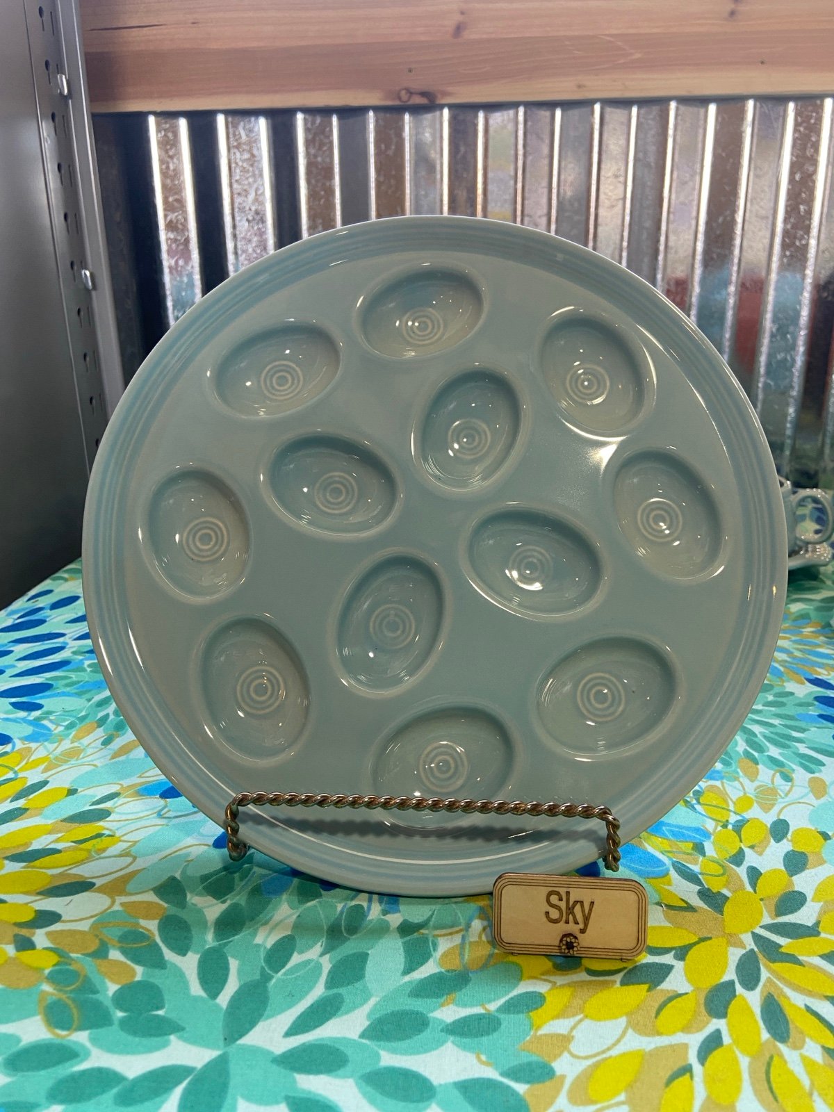 Fiesta sky egg platter