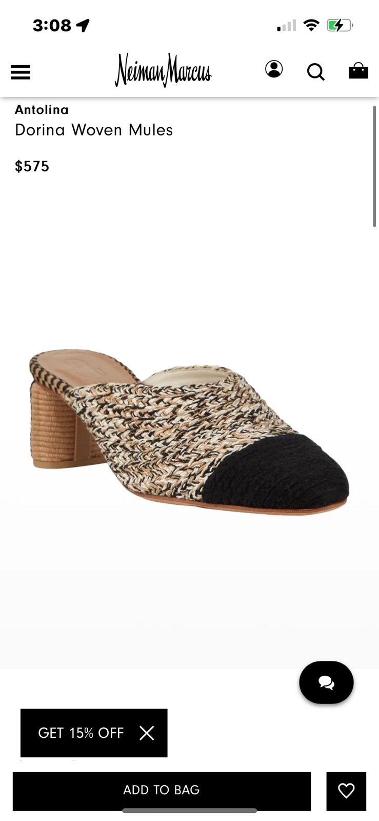Antolina woven mules size 38