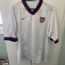 Vintage Nike USMNT Soccer Jersey Men XL White Y2k 90s White Away MLS World Cup