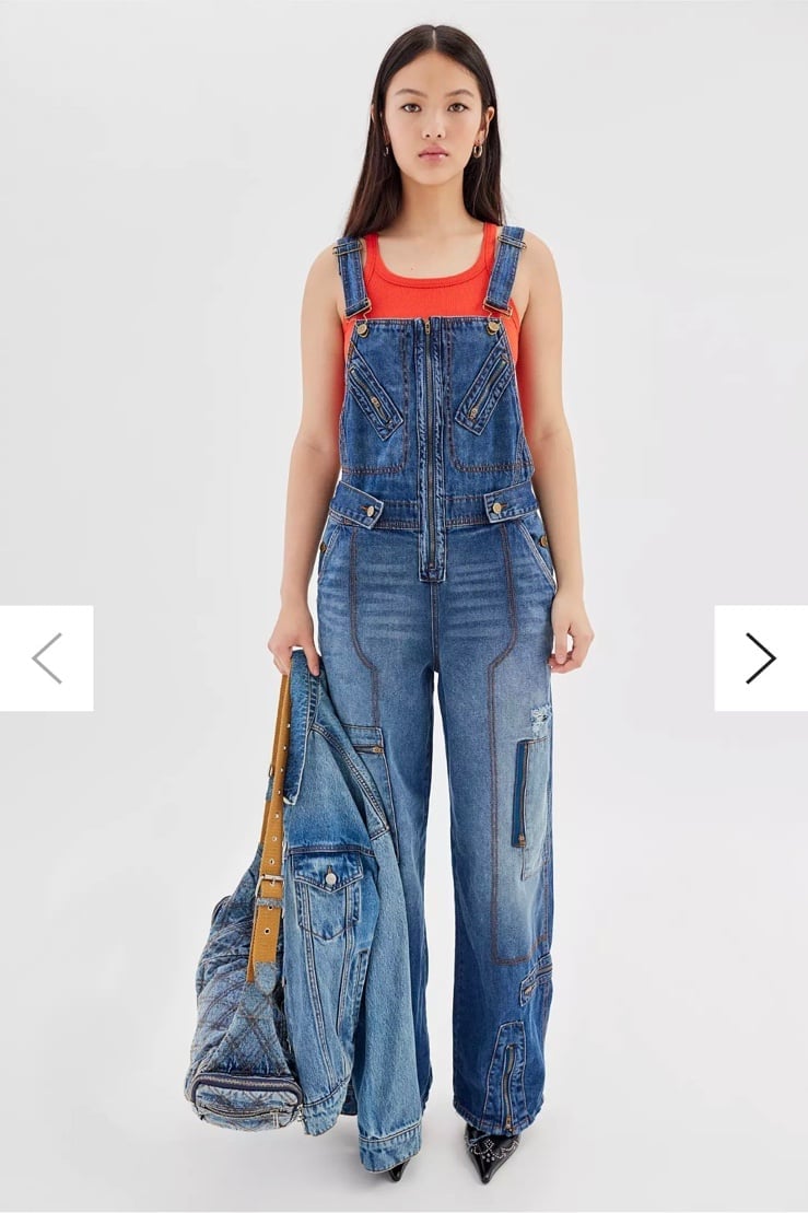 BDG Zipper Denim Overalls