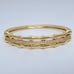 2ct Diamond 14K Gold Womens Bamboo Bangle Bracelet 14 K Sterling Silver Jewelry