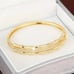 2ct Diamond 14K Gold Womens Bamboo Bangle Bracelet 14 K Sterling Silver Jewelry
