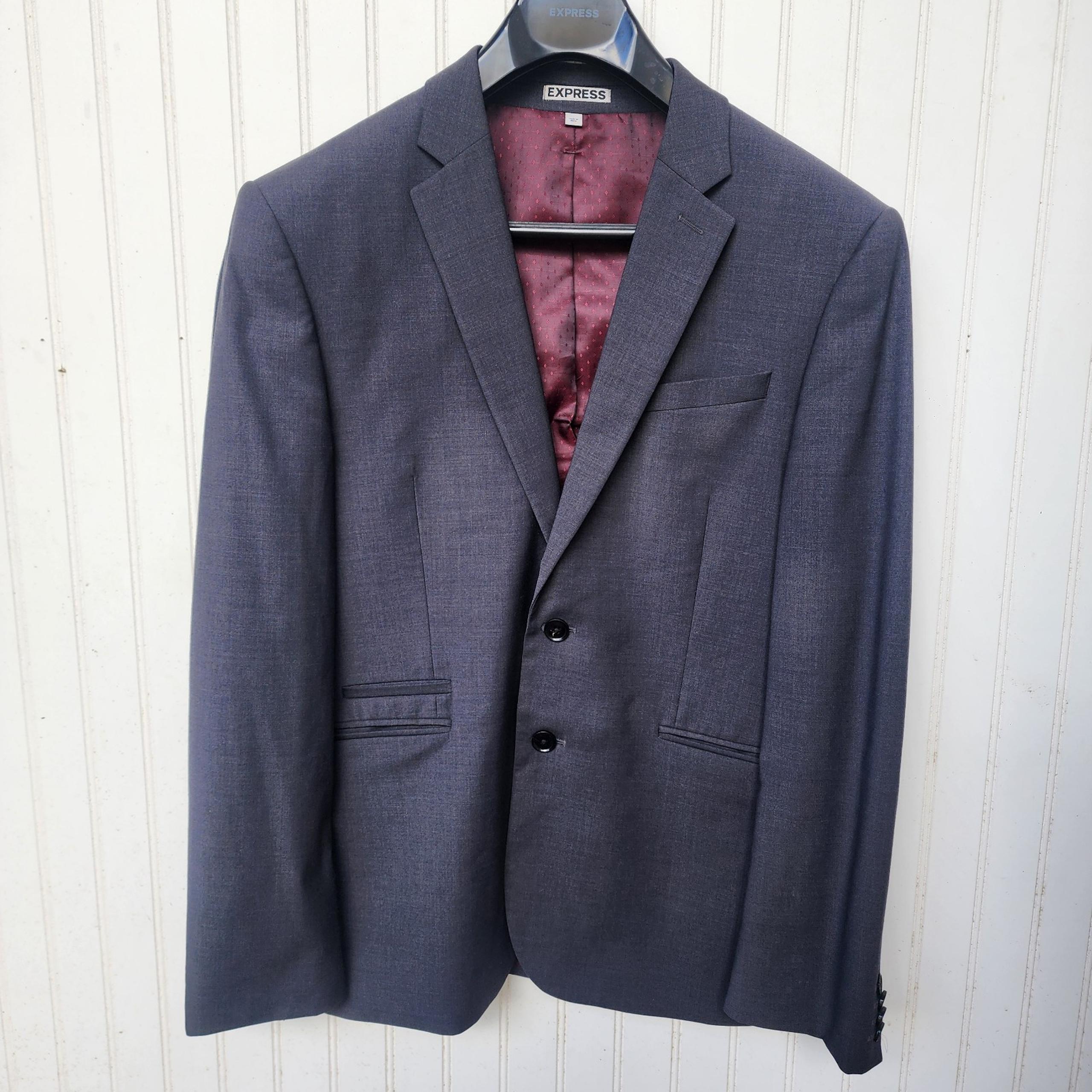 Express Photographer Slim Blazer Dark Gray Mens 38S Suit Jacket Coat 38 Short

H