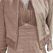 White House Black Market Womans Dress Suit Linen Size 0