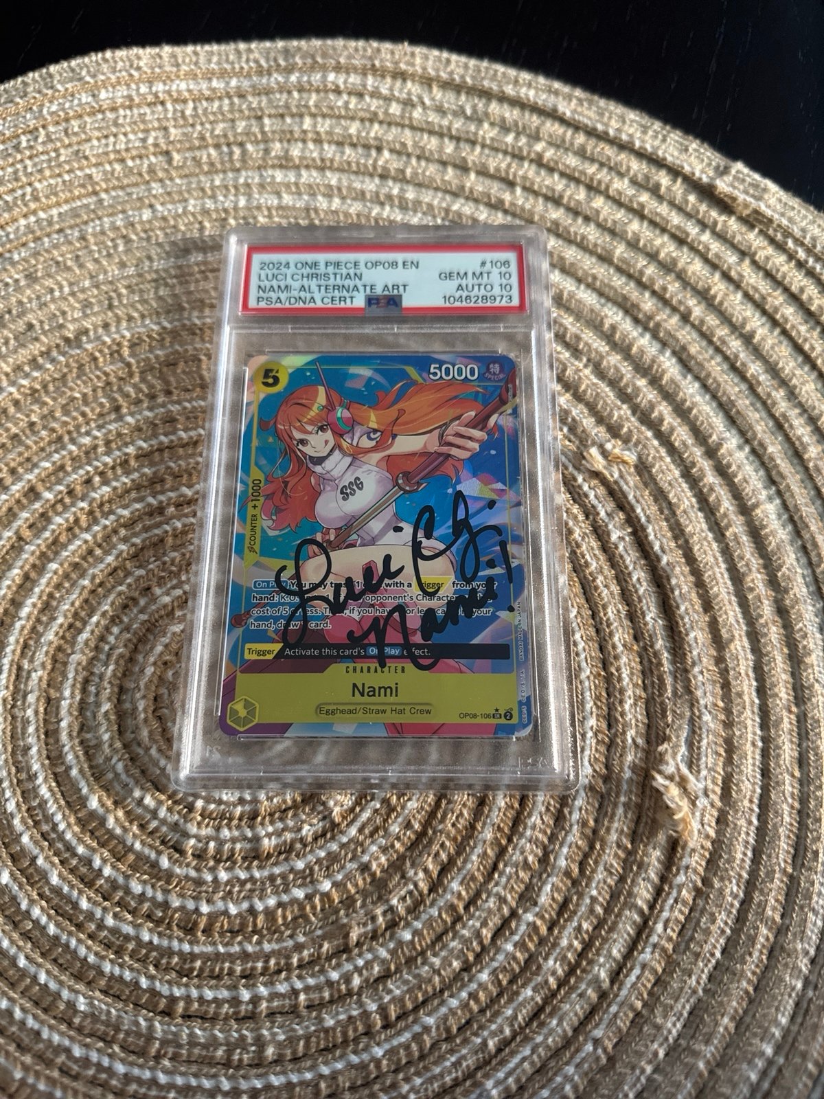 One piece nami psa gem mt 10 auto 10