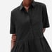 NWT Everlane Black The Parklet Short Sleeve Shirt Dress