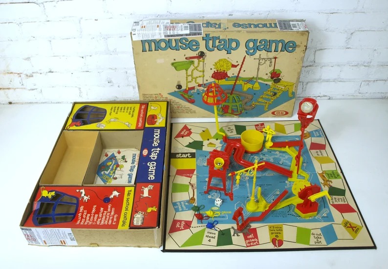Vintage Mouse Trap Game, circa 1963 - Complete w/ Original Box & All Pieces