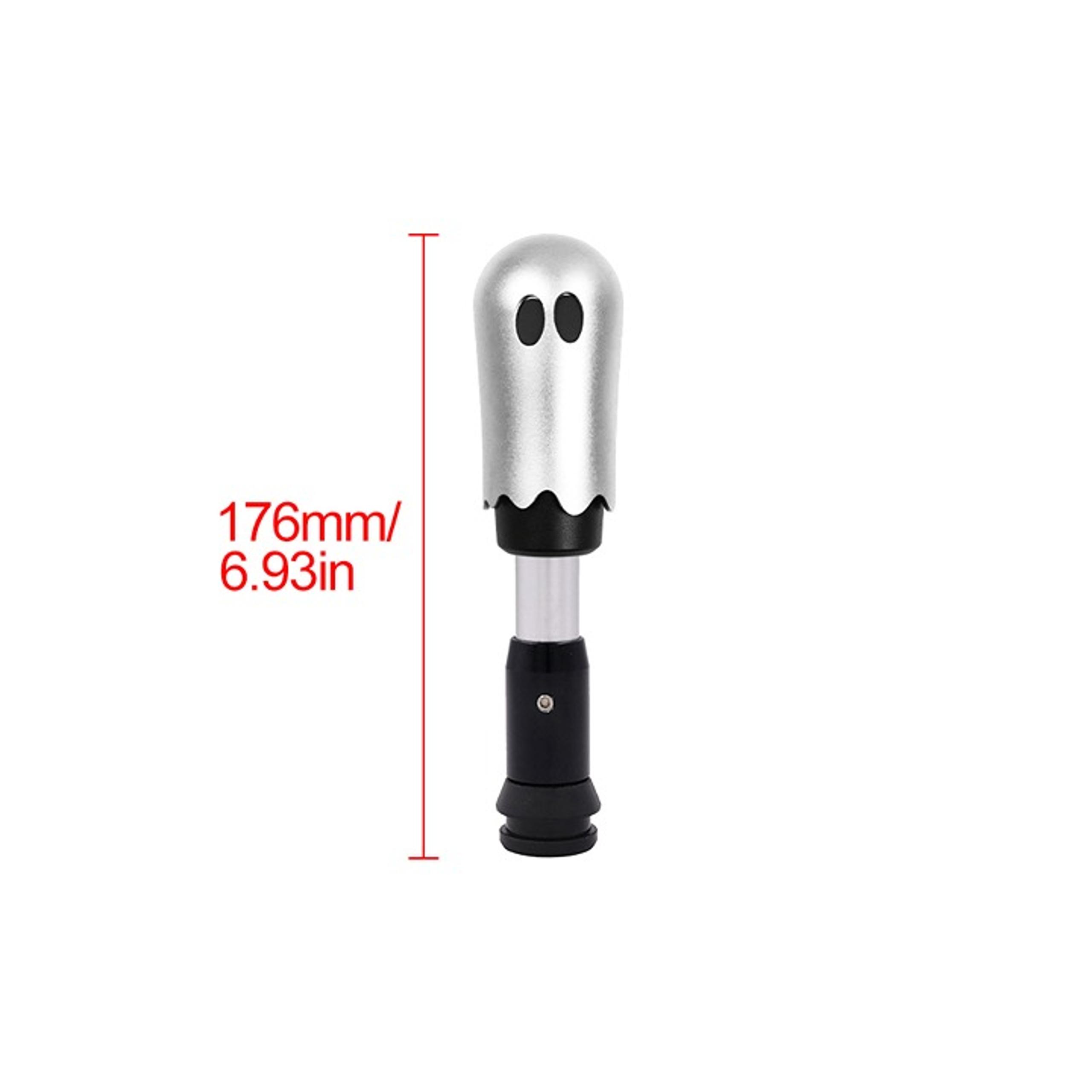 New Universal Ghost Aluminum Silver Automatic Gear Shift Knob Shifter Lever Head