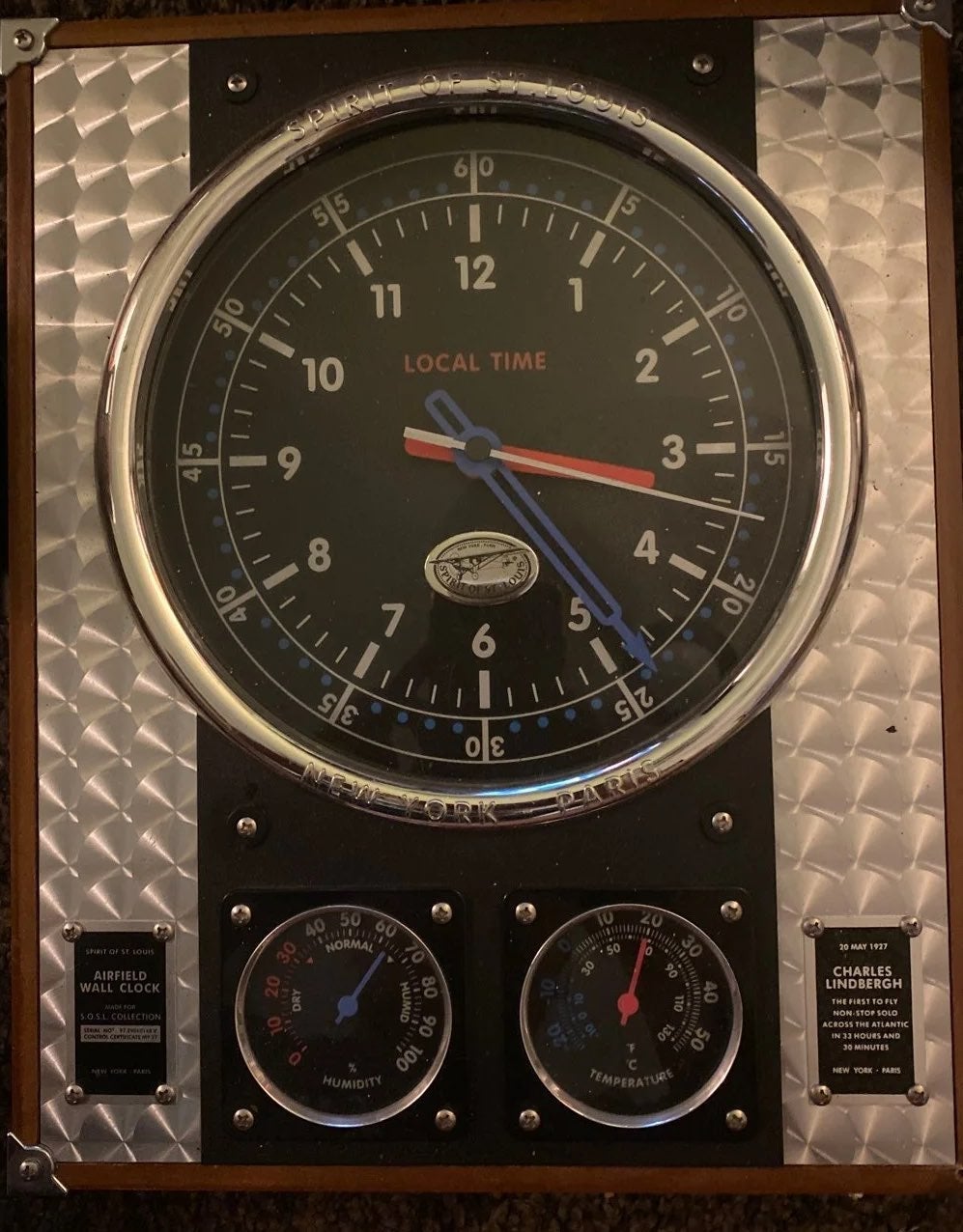 Spirit of St Louis Airfield Wall Clock