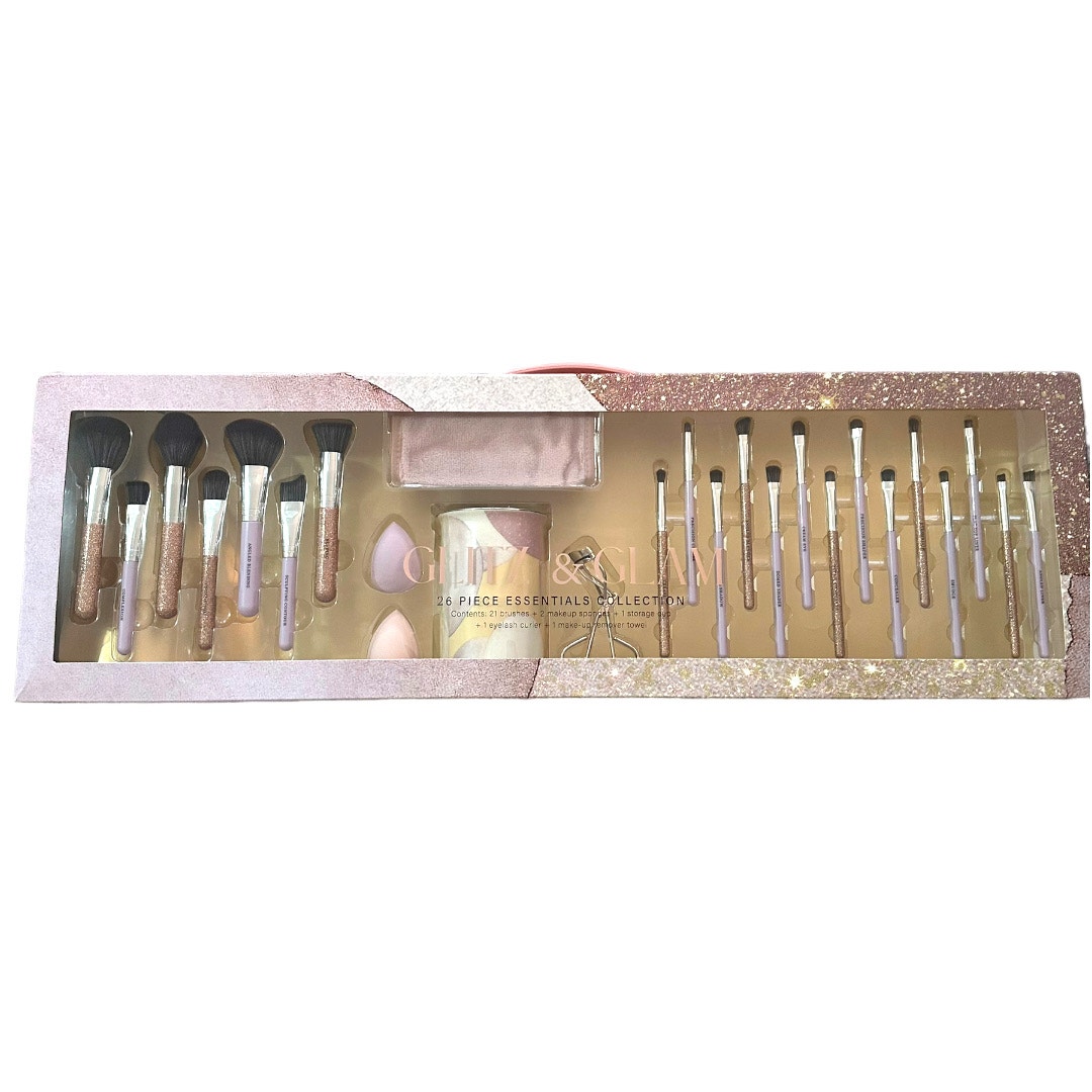 NEW Glitz and Glam 26 Piece Essentials Brushes Makeup Brushes Viral Set