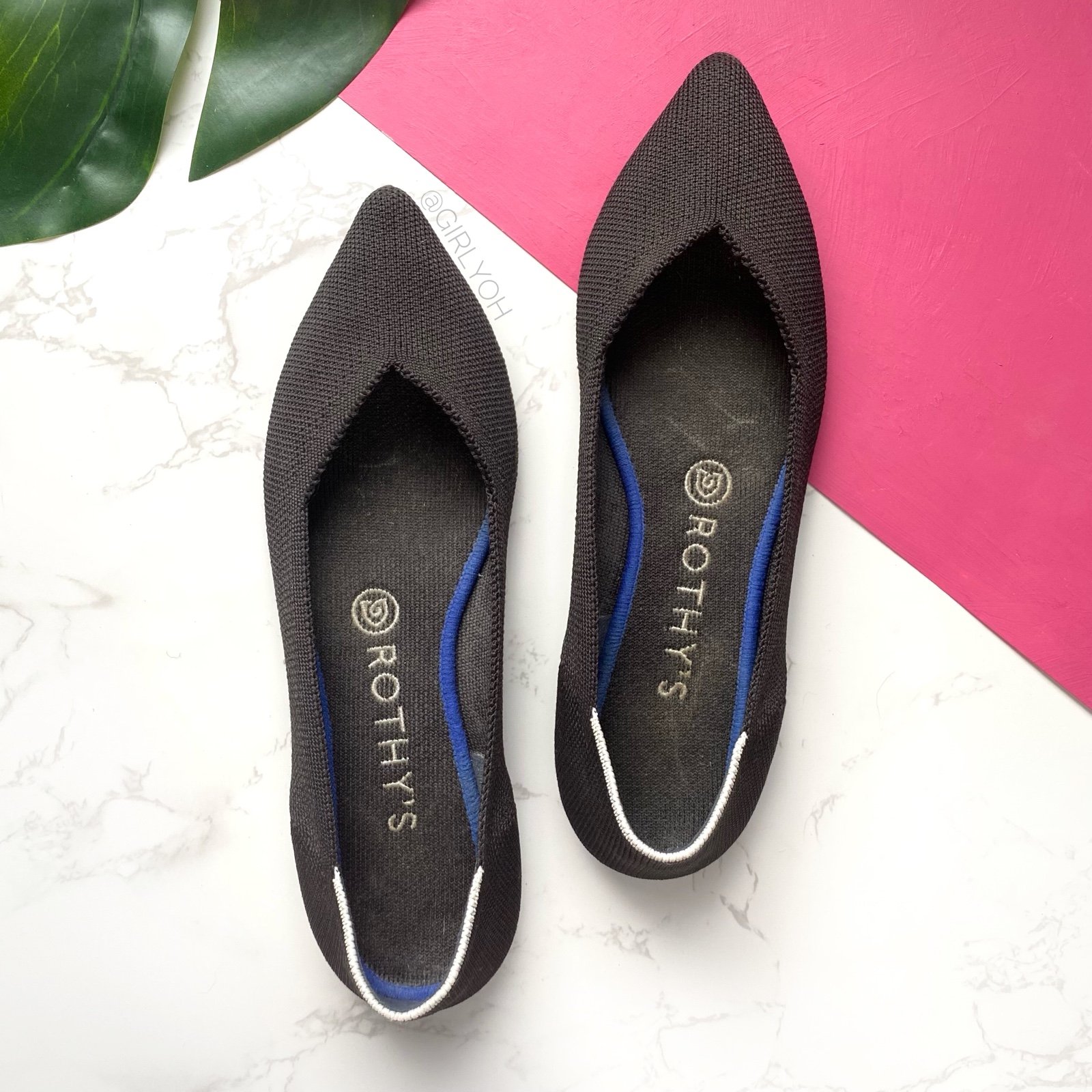 Rothy’s White Halo Pointed Flats 8